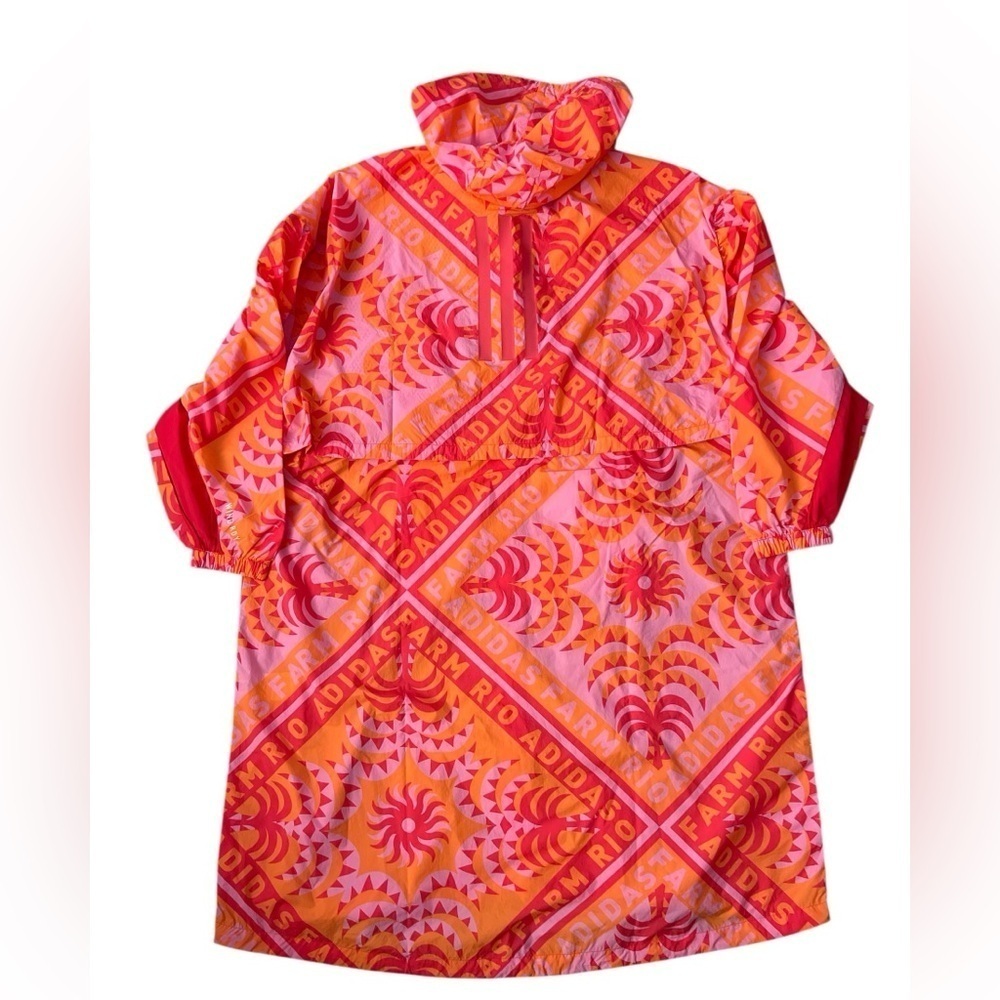 FARM RIO X ADIDAS LONG JACKET WINBREAKER TROPICAL TRENCH SOCCER TRAINING COAT - Picture 5 of 13